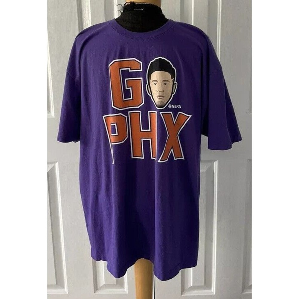 Next Level Devin Booker GO PHX Purple Shirt Size 2XL Phoenix Suns.￼
